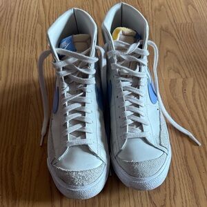 Nike White and Blue High-Tops